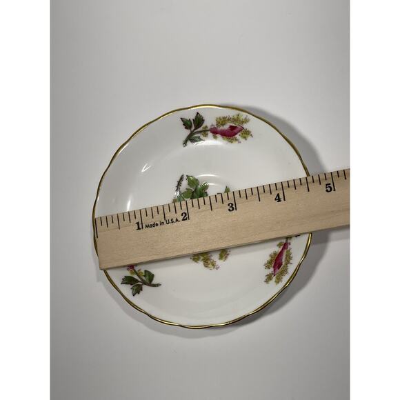 Vintage Royal Chelsea Fine Bone China England Moss Rose Demitasse Teacup Saucer - Picture 9 of 10